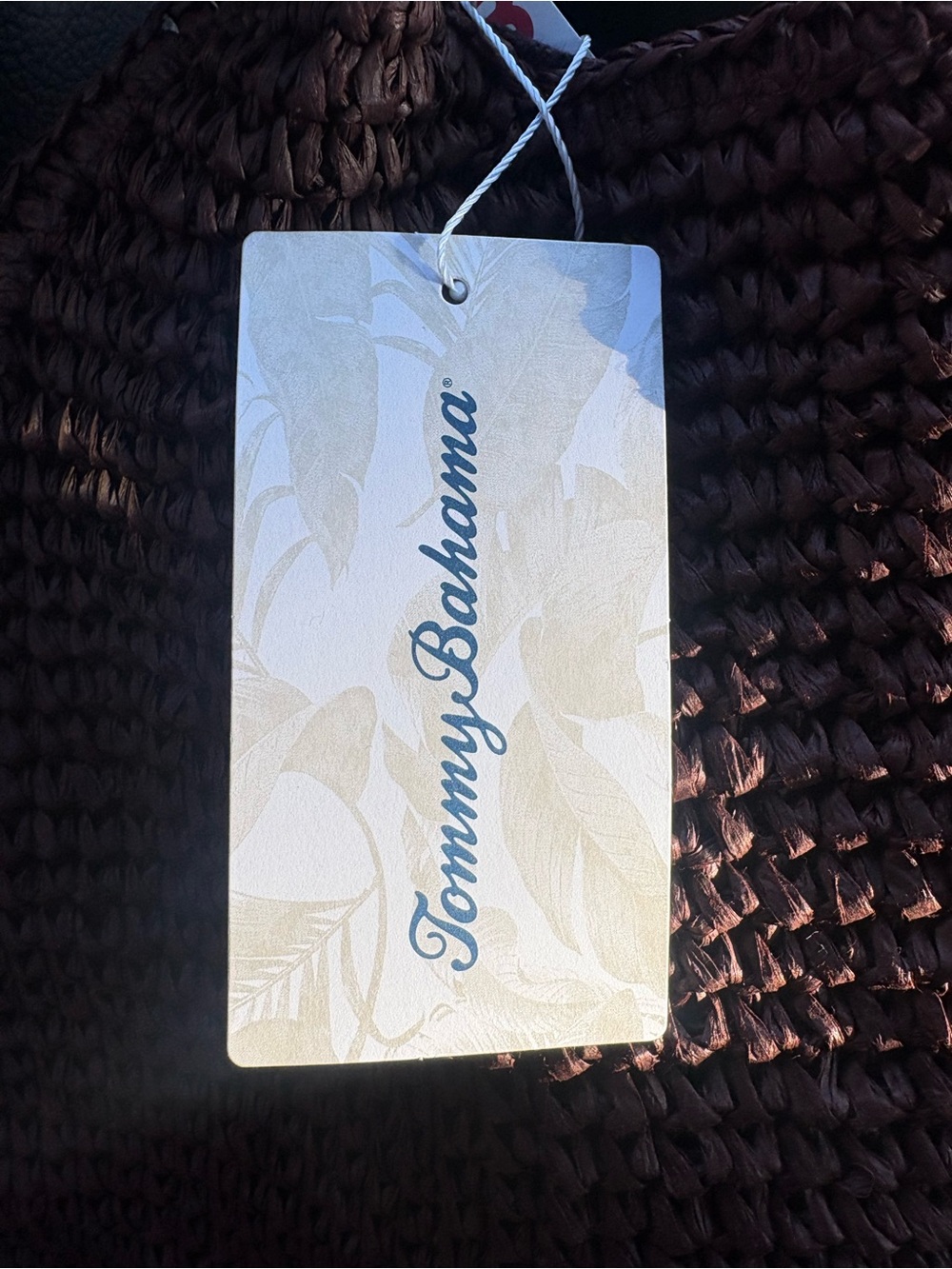 Tommy Bahama Brown Woven Tote with Tassel brown - Picture 7 of 8